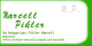 marcell pikler business card